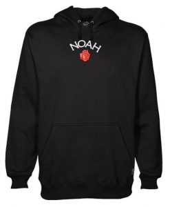 Noah Black Rose Logo Hoodie