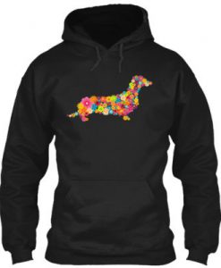 Dachshund Flower Hoodie Fd2D